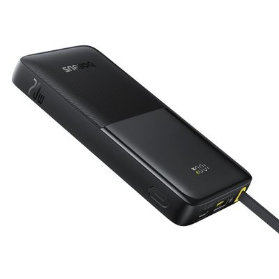 3. Baseus Bipow 2 10000mAh 20W Powerbank mit Digitalanzeige und integriertem USB-C-Kabel – Schwarz