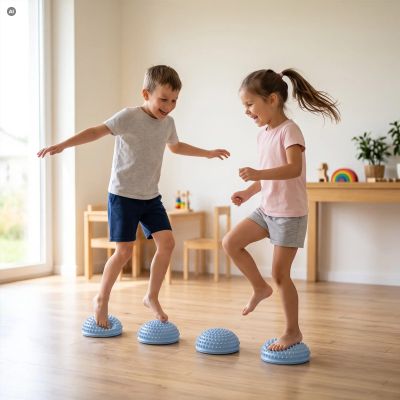 7. Sensorik-Halbkugeln für Gleichgewichtstraining, 2 Stück, Spokey SPIKE