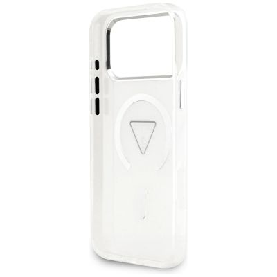 7. Guess IML Gradient Triangle Logo MagSafe Hülle für iPhone 17 Pro Max - Transparent