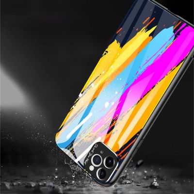 10. Color Glass Case Handyhülle Schutzhülle aus Panzerglas für iPhone 11 Pro Max pattern 2