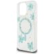 6. Guess Resin Flowers Glitter MagSafe iPhone 16 Pro Hülle - Transparent Grün