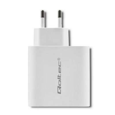 6. QOLTEC Wandladegerät 63 W | 5–20 V | 1,5–3 A | USB Typ C PD | USB QC 3.0 | Weiß