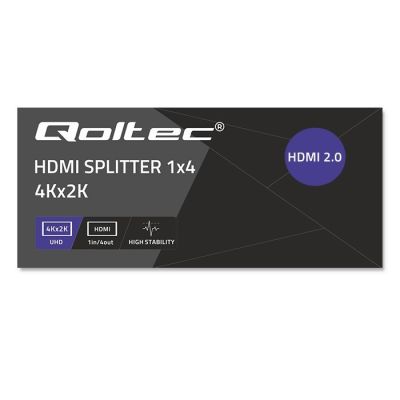 12. QOLTEC Splitter 4xHDMI 4Kx2K | 6GB/s | 60Hz