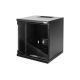2. 10-Zoll-Netzwerkset: 6HE-Wandschrank, Ablage, Steckdosenleiste, 8-Port-Switch, Cat.6-Anschlussfeld, schwarz