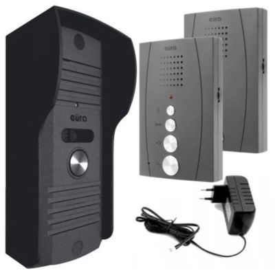 2. INTERCOM „EURA“ ADP-51A3 „DIFESA“ – 1-Familie, 2 Uniphone, Gegensprechanlage, Graphit