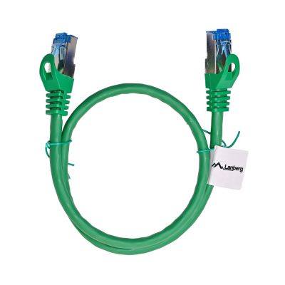 2. LANBERG Patchkabel S/FTP Kat. 6A 0,5 m Grün LSZH CCA (Fluke-geprüft) PCF6A-10CC-0050-G