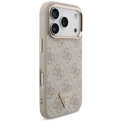 4. Guess 4G Triangle Logo MagSafe Hülle für iPhone 18 Pro / 17 Pro – Roségold