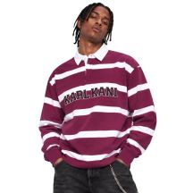 Karl Kani Sweatshirt, College-Streifen, kastenförmiges Rugby-Shirt PD00016483