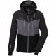 Killtec KSW 45 Herren Zip-Up Skijacke mit abnehmbarer Kapuze, Grau/Schwarz (38699/238)