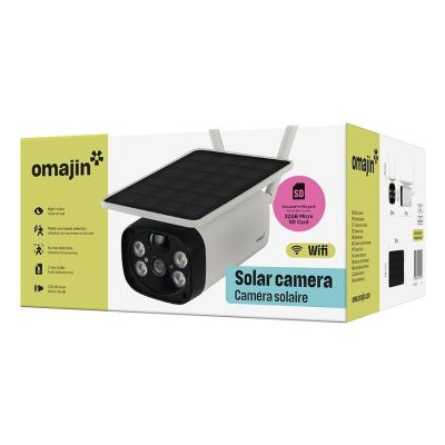 3. OMAYIN OSC-01-EU Drahtlose Solar-Sicherheitskamera Weiß, Schwarz