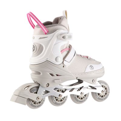 3. NH18188A 2-in-1 GRAU-ROSA GRÖSSE L (39–43) HOCKEY-INLINE-SKATES MIT AUSTAUSCHBAREM HOCKEY-SCHLITTSCHUH