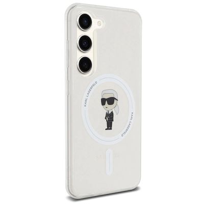 4. Karl Lagerfeld IML Ikonik MagSafe Hülle für Samsung Galaxy S24 – transparent