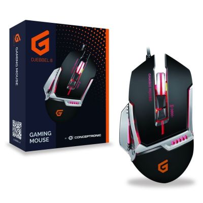 4. Conceptronic DJEBBEL 8 Gaming-Maus, Rechtshänder, USB Typ-A, optisch, 4000 DPI