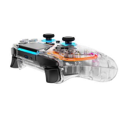 6. Deltaco Gaming GAM-169-T Transparenter Bluetooth/USB-Gamecontroller für Android, Nintendo Switch, PC, PlayStation 4 und iOS