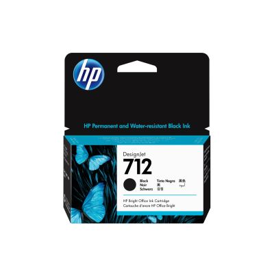 HP 712 DesignJet Schwarze Tintenpatrone 38 ml