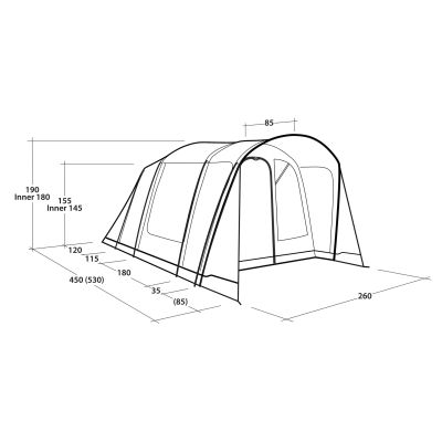 2. Outwell Durango 4 4-Personen-Tunnelzelt (grün)