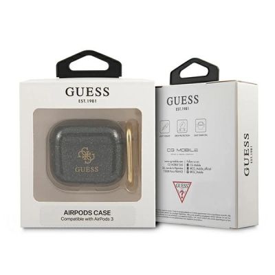 3. Guess GUA3UCG4GK AirPods 3 Cover schwarz/schwarz Glitter Collection