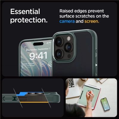 5. Spigen Ultra Hybrid-Hülle für iPhone 15 Pro Max – dunkelgrün