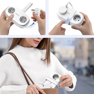 6. Orico APP 15,5W 5-in-1 Steckdosenleiste (2x AC + 2x USB-A + 1x USB-C) – Weiß
