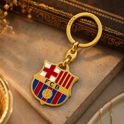 4. FC Barcelona Original-Schlüsselanhänger mit Wappen, Lizenznummer B6006