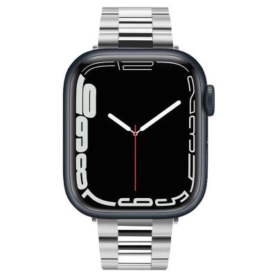 12. Spigen Modern Fit Band für Apple Watch 4/5/6/7/8/SE (38/40/41 mm) – Silber