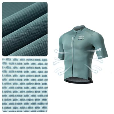 5. Rockbros 15120014016 ROAD TO SKY Herren-Radtrikot Kurzarm S - Grau-Blau