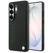 BMW Leder-MagSafe-Hülle mit Heißprägung für Samsung Galaxy S26 Ultra – Schwarz