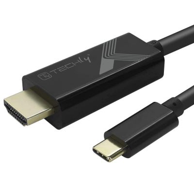 Techly IADAP USBC-HDMI2TY externe USB-Grafikkarte 3840 x 2160 px Schwarz