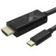 Techly IADAP USBC-HDMI2TY externe USB-Grafikkarte 3840 x 2160 px Schwarz
