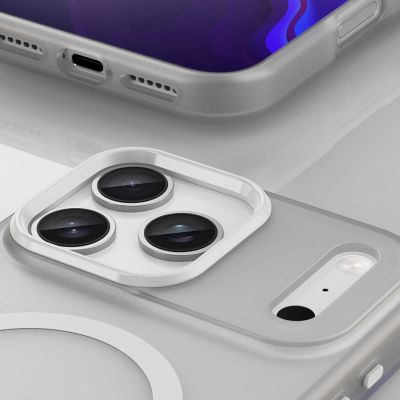 6. Magnetische Schleifhülle für iPhone 17 Pro Max, kompatibel mit MagSafe, Mattweiß