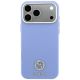 3. Guess MagSafe Hülle mit genarbtem, rundem Strass-Logo für iPhone 18 Pro Max / 17 Pro Max – Blau