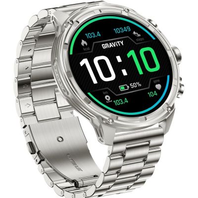 10. Smartwatch Gravity Silbernes Armband + Armband GT41-3