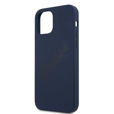 6. Guess GUHCP12MLSVSBL iPhone 12/12 Pro 6.1" Blau/Blau Hardcase Script Vintage