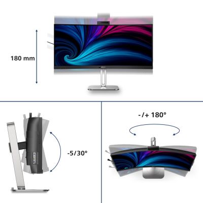 43. Philips Monitor 86,4 cm (34,0") 34B2U6603CH 21:9 HDMI+DP+USB-C grau