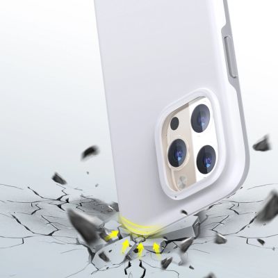 3. Choetech MFM Anti-Drop-Hülle Made For MagSafe für iPhone 13 Pro weiß (PC0113-MFM-WH)