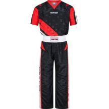 TOP TEN Kickbox-Outfit „Urban Arts“ schwarz und rot (WAKO APPROVED neu)