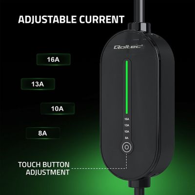 15. Mobiles Ladegerät für Elektroautos (EV) mit 2-in-1-Ladegerät Typ 2, 3,5 kW, 230 V, LCD, LED, 5 m Kabel