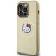 2. Hello Kitty Kitty Head MagSafe-Hülle aus Leder für iPhone 14 Pro Max – Gold