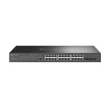 TP-Link Omada SG3428MP Netzwerk-Switch, Managed L2+ Gigabit Ethernet (10/100/1000) mit PoE-Unterstützung, 1 HE, Schwarz