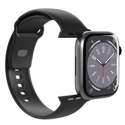 4. Puro Icon Silikonarmband für Apple Watch 42 / 44 / 45 / 49 mm - schwarz (2 Stk.)