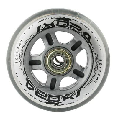 4. PU 80x24 82A TRANSPARENT (4 Stück) + ABEC-7 (8 Stück) NILS EXTREME SET