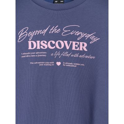 3. Oversized Sweatshirt ohne Kapuze für Mädchen 4F 4FJRAW25TSWSF2428-33S