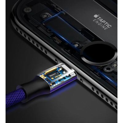 11. Baseus Yiven USB / Lightning Ladekabel Datenkabel Textilkabel Gewebekabel 1,8M schwarz (CALYW-A01)