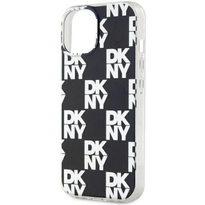 6. DKNY IML Checkered Mono Pattern Hülle für iPhone 15 Plus / 14 Plus – Schwarz