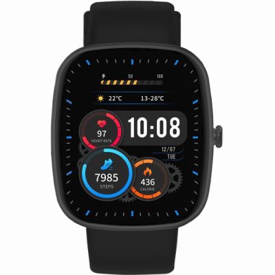 2. Smartwatch Gravity Black 2 Armbänder GT18-9
