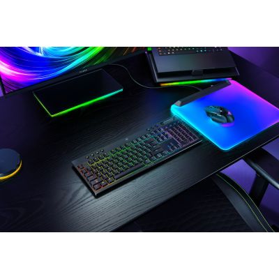 3. Razer BlackWidow V4 Low-Profile HyperSpeed Tastatur (Grüne Schalter) - US-Layout