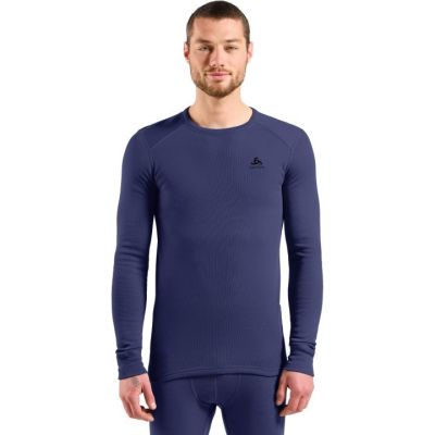 Odlo BL TOP Crew Neck l/s ACTIVE WARM Langarm Thermounterwäsche Gr. M Blau