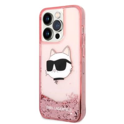 2. Karl Lagerfeld KLHCP14XLNCHCP iPhone 14 Pro Max 6.7" pink/pink Hardcase Glitter Choupette Head