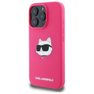 2. Karl Lagerfeld Silikon Choupette Head MagSafe Hülle für iPhone 16 Pro – Rosa