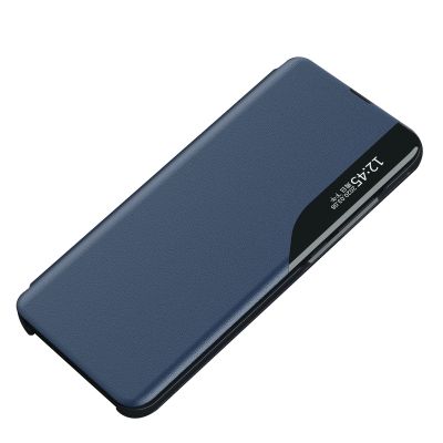 2. Eco Leather View Case für Samsung S24 Ultra mit Klappe – Blau